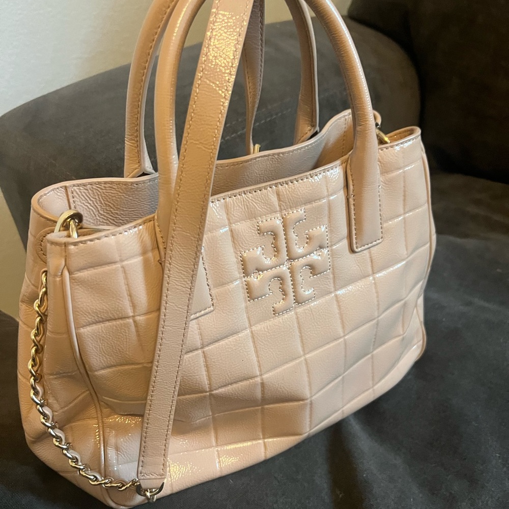 Tory Burch Marion Quilted Patent Leather